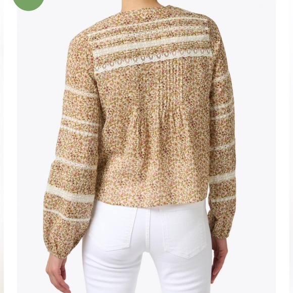 Veronica Beard | Lyanna Floral Lace Top Cotton Size 10 - Picture 3 of 9